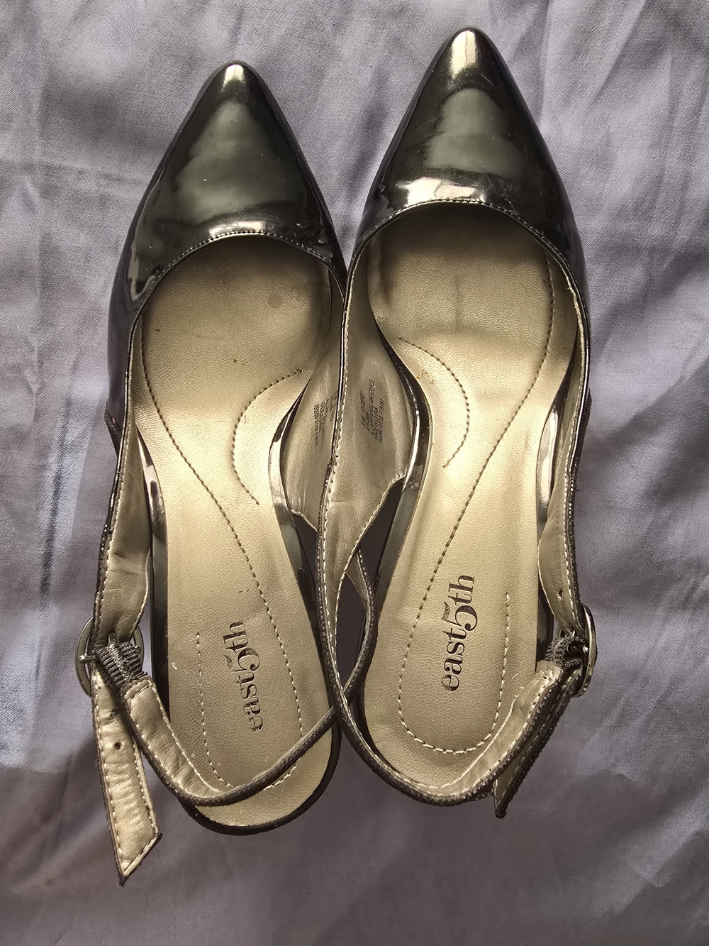 East 5th Blavj Pointed-Toe Slingback Heels